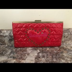 Betsey Johnson Heart Quilted Clutch/wallet